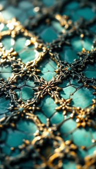 Free Turquoise Golden Pattern Image - Geometric, Turquoise, Golden ...
