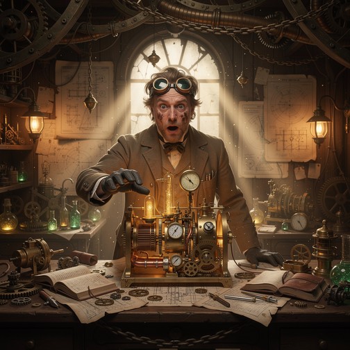 Free Steampunk Breakthrough Moment Image - Steampunk, Inventor ...