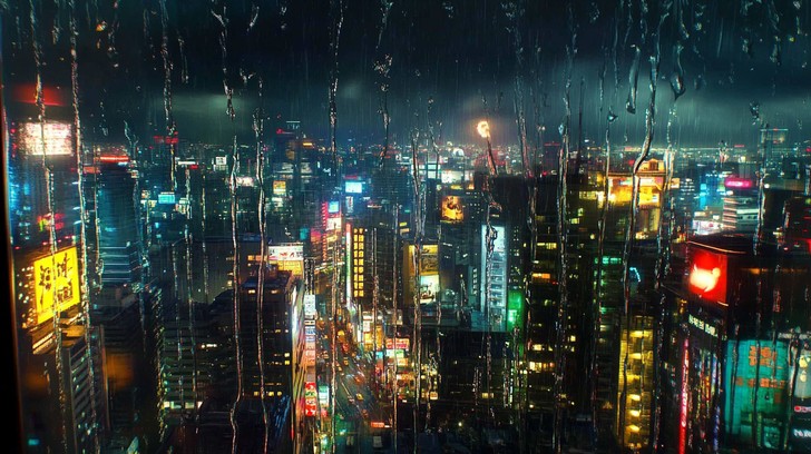 Free Rainy city nights Image - City, Rain, Night | Download at StockCake