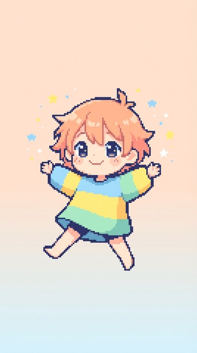Free Joyful Pixel Boy Image - Pixel, Boy, Blue | Download at StockCake