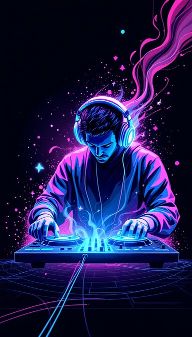 Free Neon DJ Dreams Image - Dj, Music, Neon | Download at StockCake