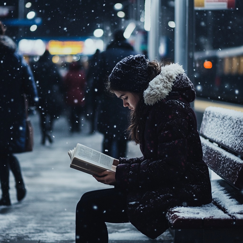 Snow Reading Free Snowy Evening Reading Image - Winter, Reading, Snow | Download at ...