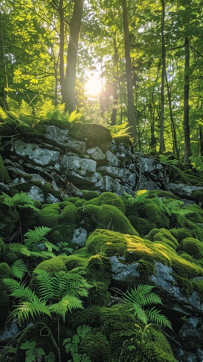 Free Sunlit Forest Ferns Image - Forest, Sunlight, Ferns | Download at ...
