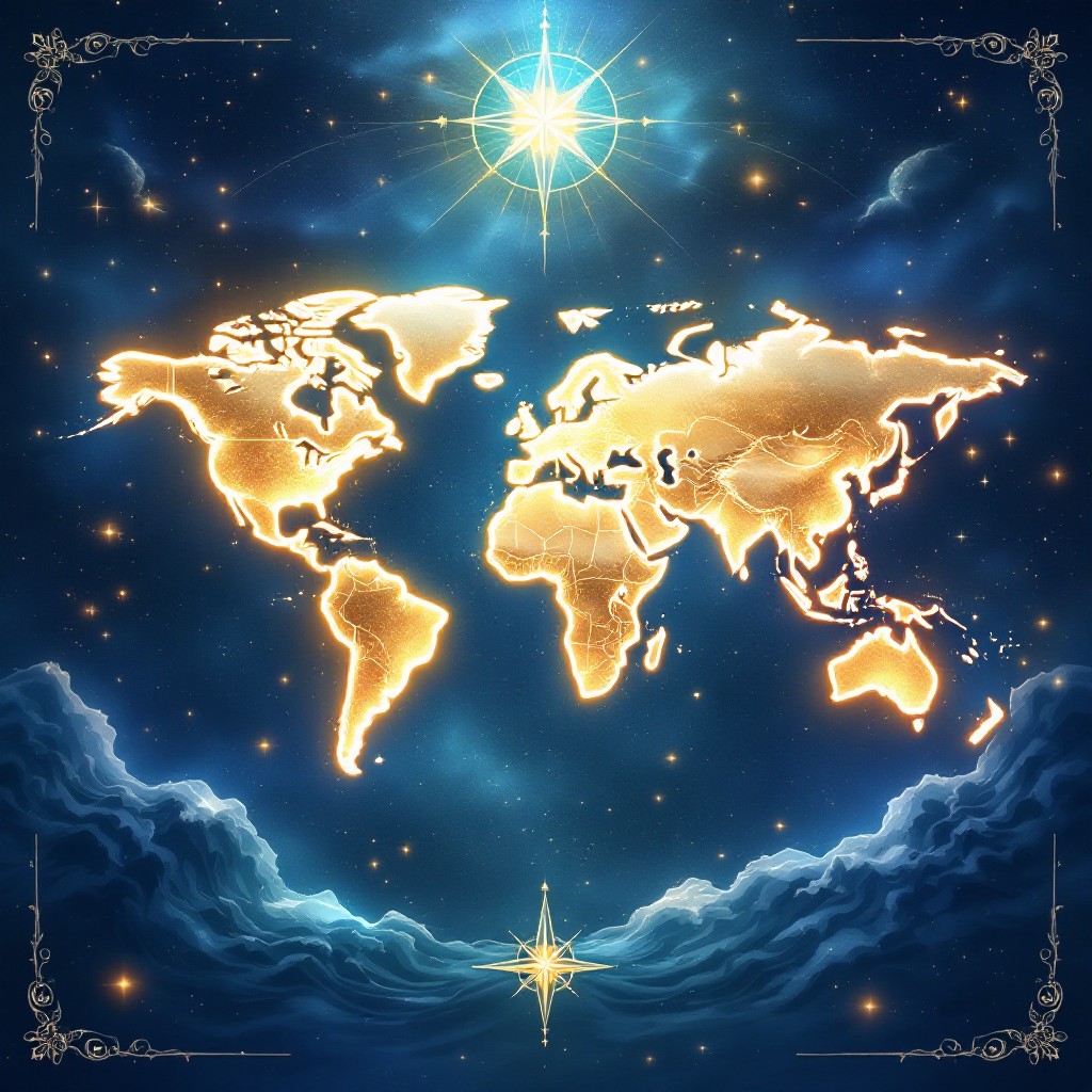 Free Mystical Glowing Earth Image - Magical, Worldmap, Fantasy ...