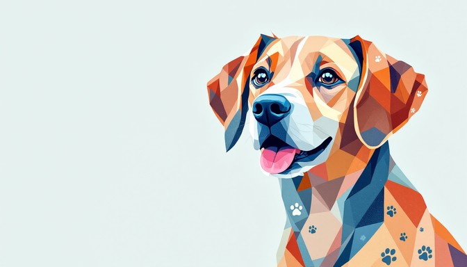 Download Geometric Dog Portrait Image - Geometric, Dog, Abstract ...