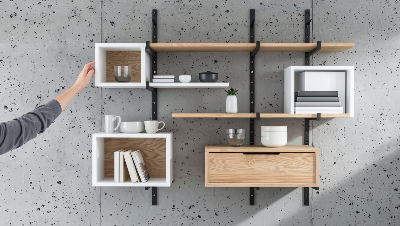 Wall Tech Modular Storage Free Modular Wall Storage Image - Minimalist, Storage, Shelving ...