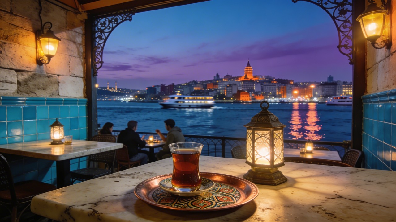 Istanbul Rooftop Tea Free Istanbul Evening Tea Image - Istanbul, Bosphorus, Tea | Download ...
