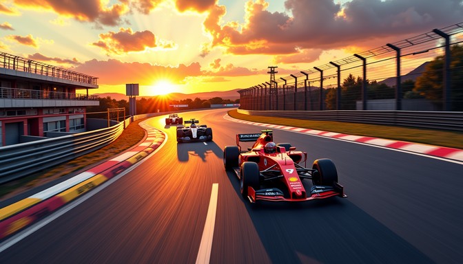 Sunset Image Racing Free Sunset Racing Spectacle Image - Racing, Sunset, Mountains ...