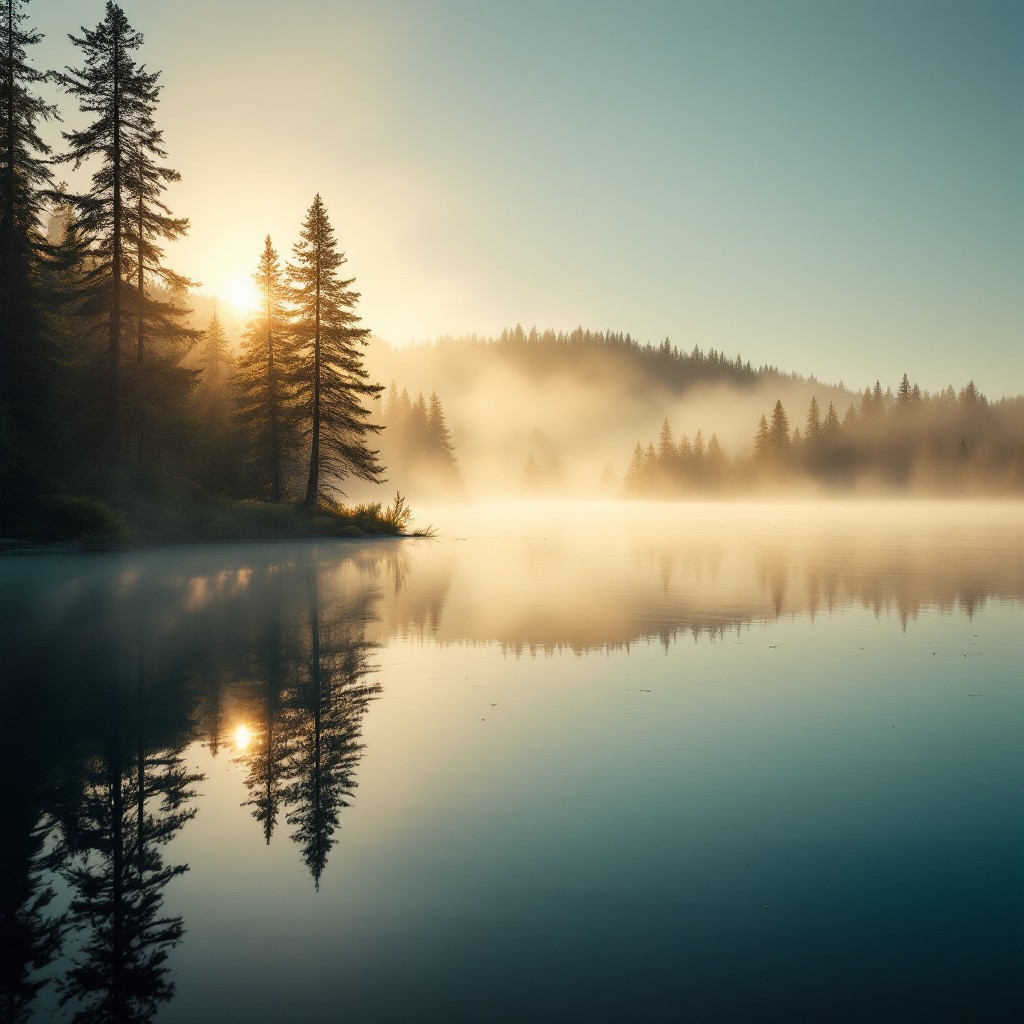 Free Misty Lake Reflection Image - Lake, Reflection, Sunrise | Download ...