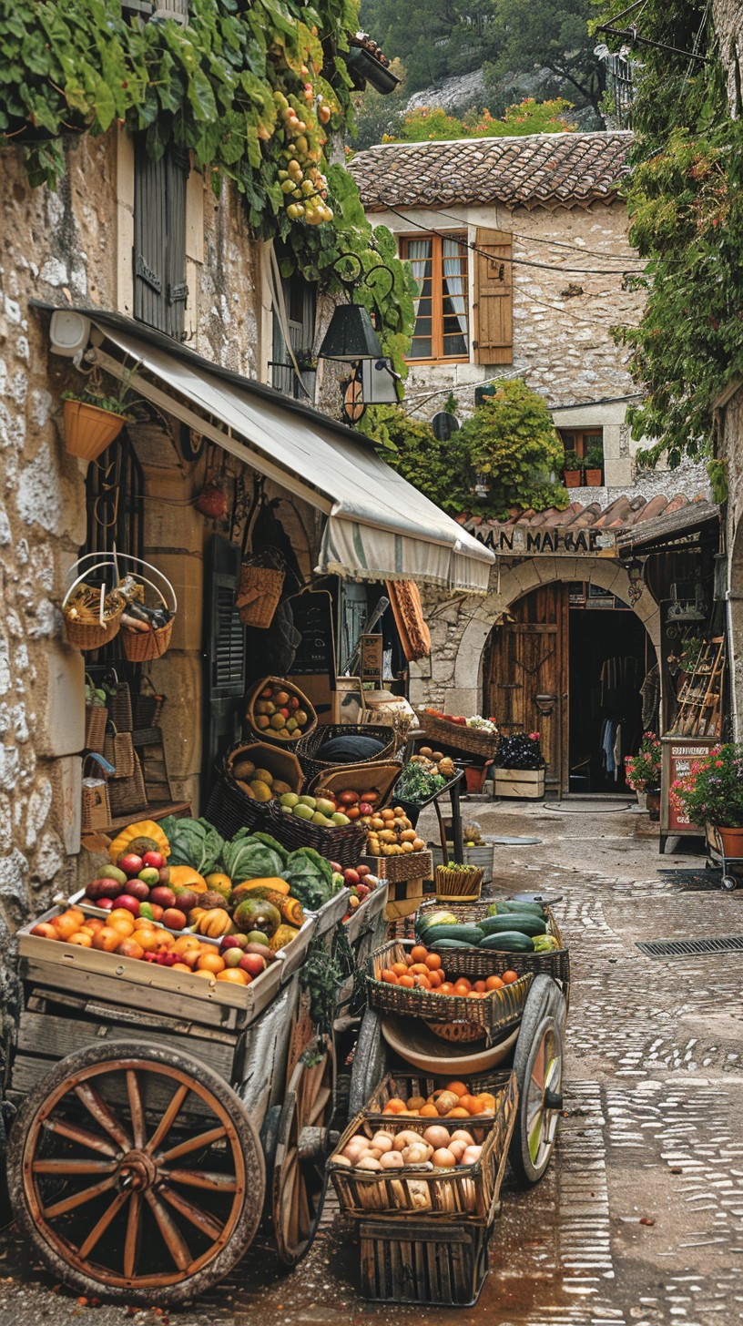 Free Rustic Market Charm Image - Market, Cobblestone, Produce ...