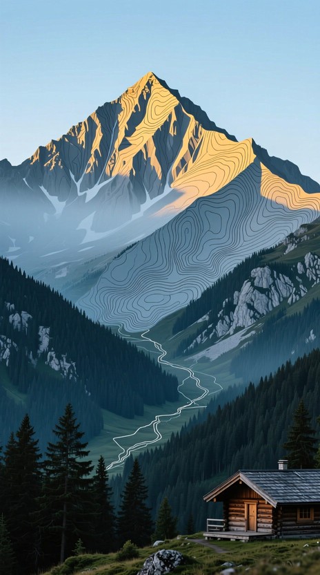 Free Mountain Cabin View Image - Mountain, Cabin, Valley | Download at ...