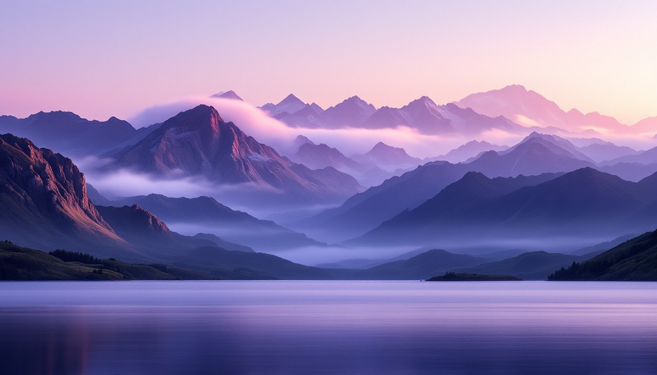 Free Misty Mountain Dawn Image - Mountains, Lake, Sunrise | Download at ...