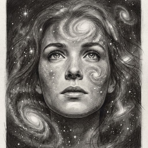 Free Cosmic Woman Portrait Image - Portrait, Woman, Graphite | Download ...