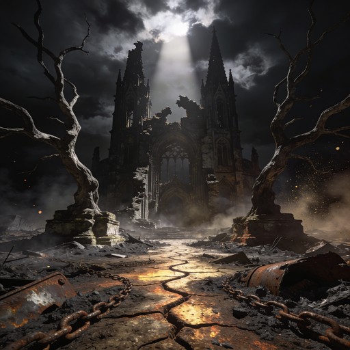Free Apocalyptic Cathedral Sunset Image - Gothic, Ruins, Cathedral ...