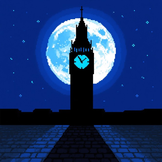 Pixels Graphics Watchtower Free Moonlit Tower Watch Image - Watchtower, Pixel, Night | Download at ...