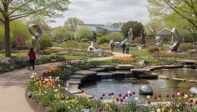 Free Springtime Garden Serenity Image - Garden, Sculpture, Spring ...