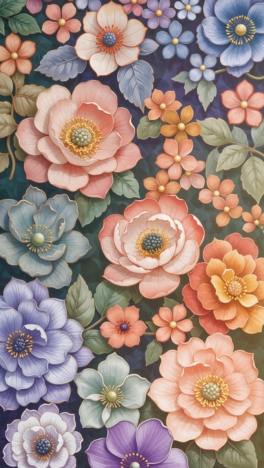 Free Flowing Floral Design Image - Floral, Flowers, Botanical ...