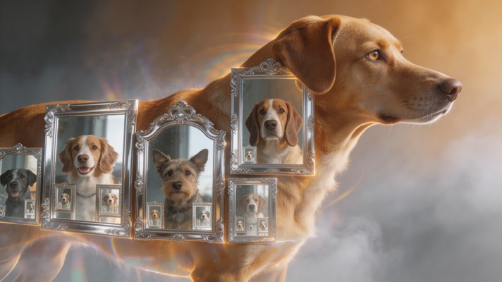 Dog Reflection Drawing Free Reflective Canine Soul Image - Dog, Canine, Hound | Download at ...