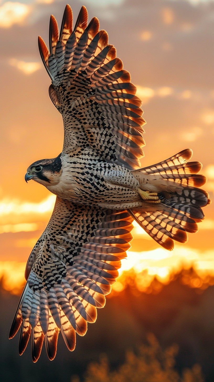 Free Majestic Falcon Flight Image - Falcon, Sunset, Flight | Download ...