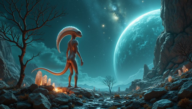 Free Luminous Alien Explorer Image - Alien, Extraterrestrial, Cosmic ...