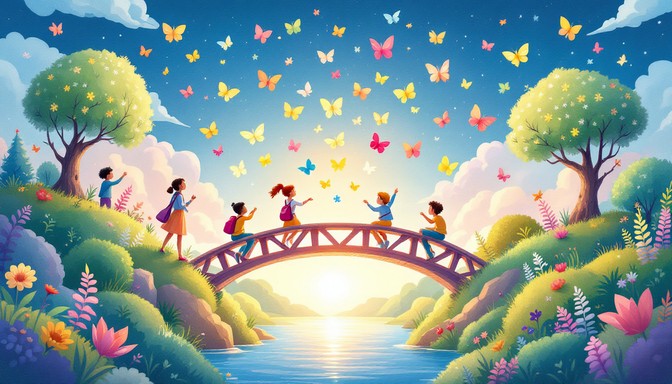 Free Learning Through Wonder Image - Whimsical, Children, Bridge ...