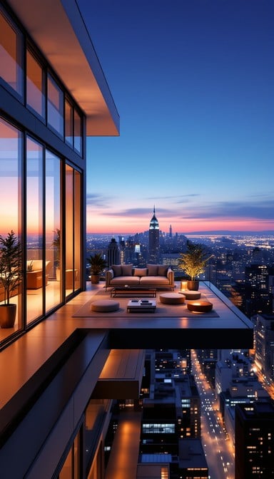 25 Penthouse Design Ideas for a Luxurious Urban Retreat - Elegant Opulent Penthouse Apartment Views