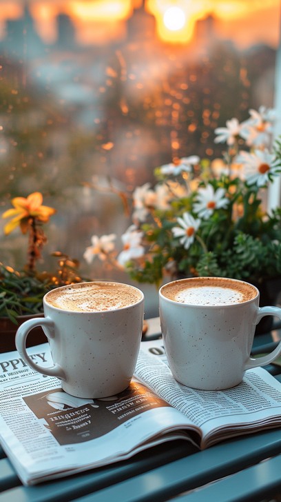 Download Morning Coffee View Image - Coffee, Sunrise, Balcony | StockCake