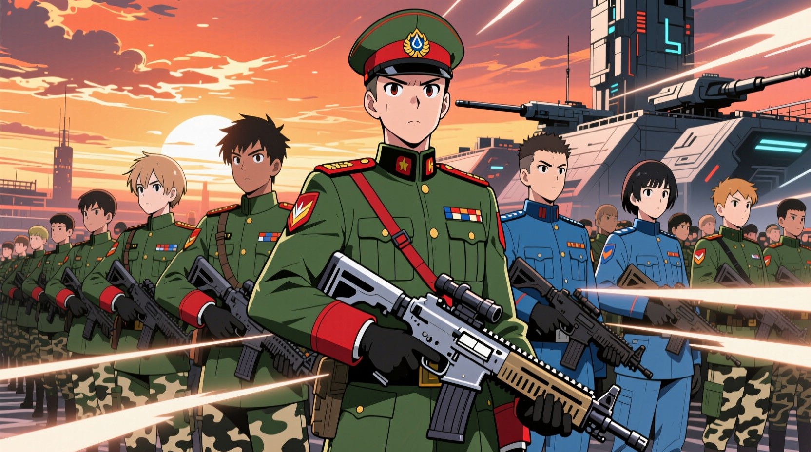 Free Military Anime Heroes Image - Anime, Military, Soldiers | Download ...