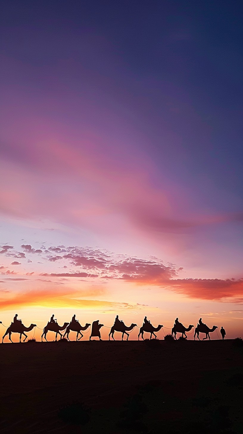 Free Sunset Camel Ride Image - Sunset, Camels, Silhouette | Download at ...