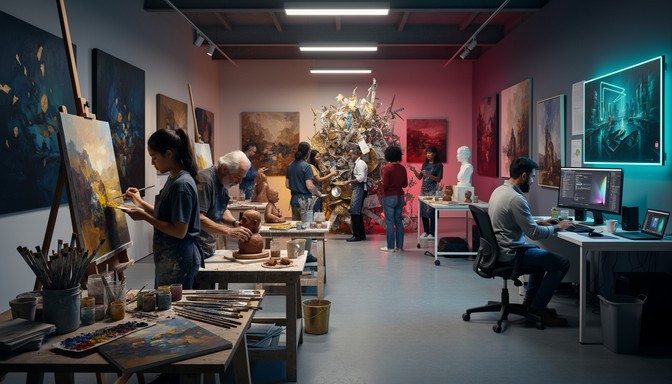 Free Artists Creating Together Image - Artists, Studio, Creativity ...