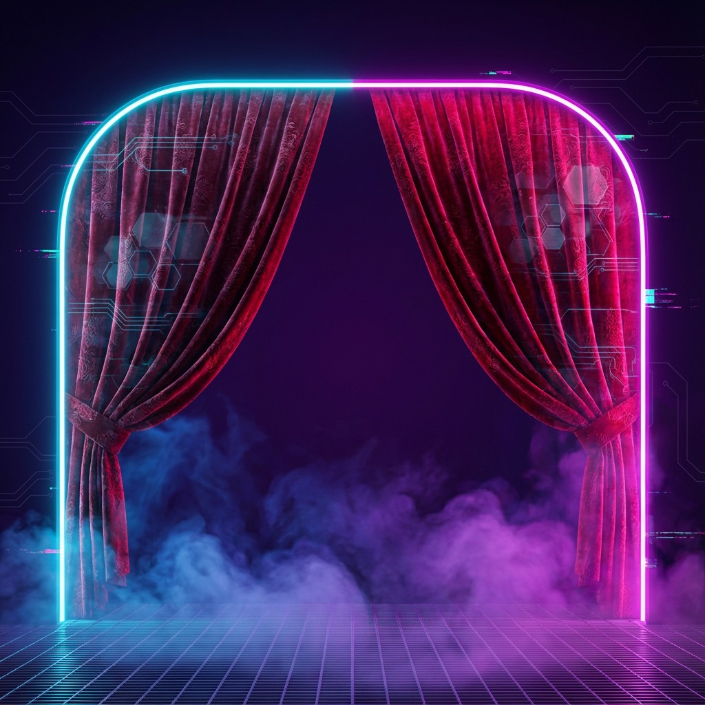 Free Neon Curtain Gateway Image - Cyberpunk, Neon, Curtains | Download ...