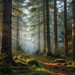 Free Mystical Forest Path Image - Forest, Mist, Fog | Download at StockCake