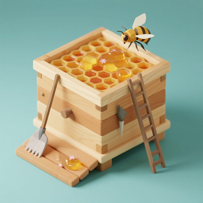 Free Miniature Beehive Diorama Image - Beehive, Honeycomb, Miniature ...