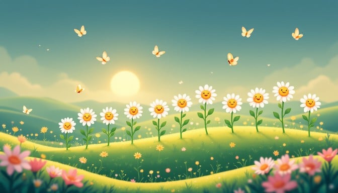Free Springtime Daisy Dance Image - Daisy, Butterfly, Spring | Download ...