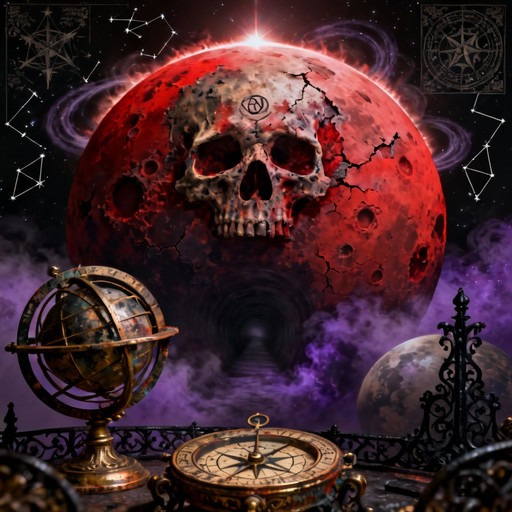 Decaying Moon Free Crimson Skull Moon Photo - Gothic, Dark, Skull | Download at StockCake