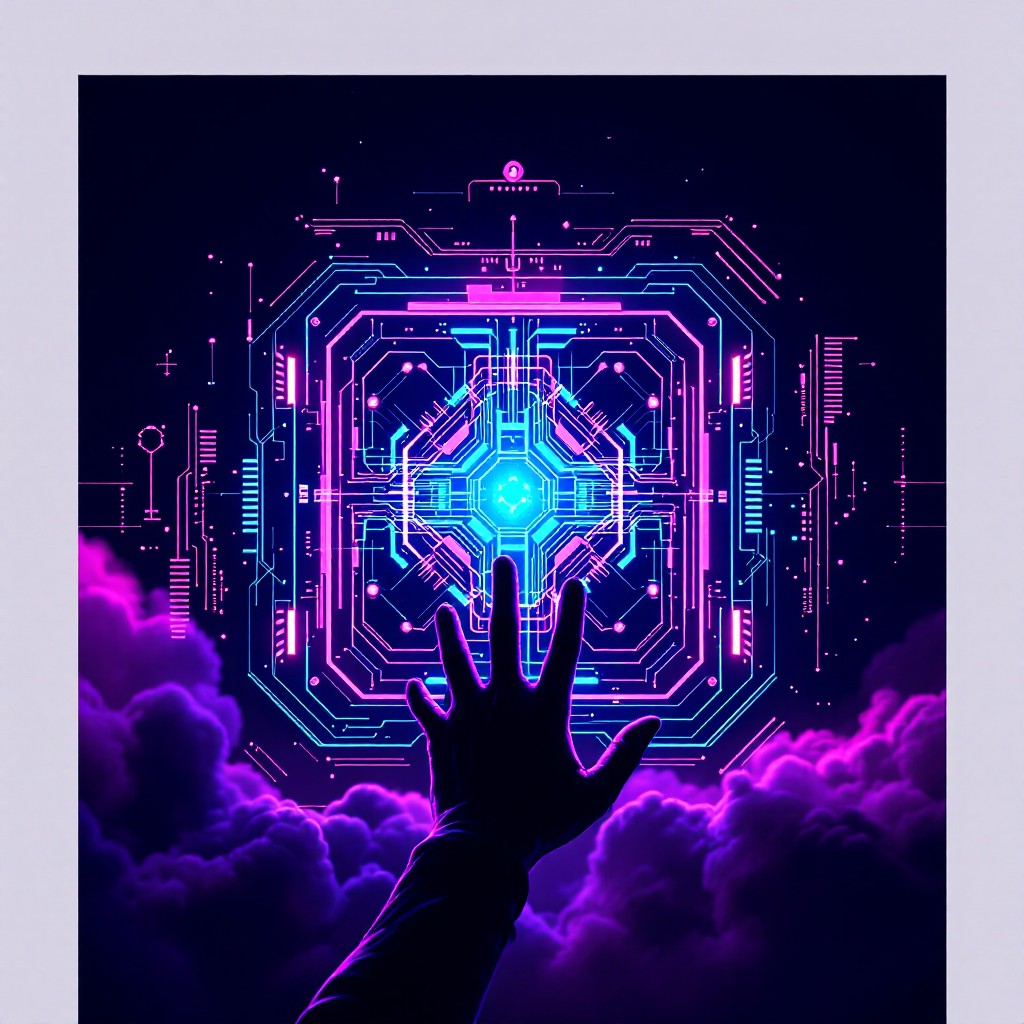 Free Neon Control Portal Image - Cyberpunk, Futuristic, Digital ...
