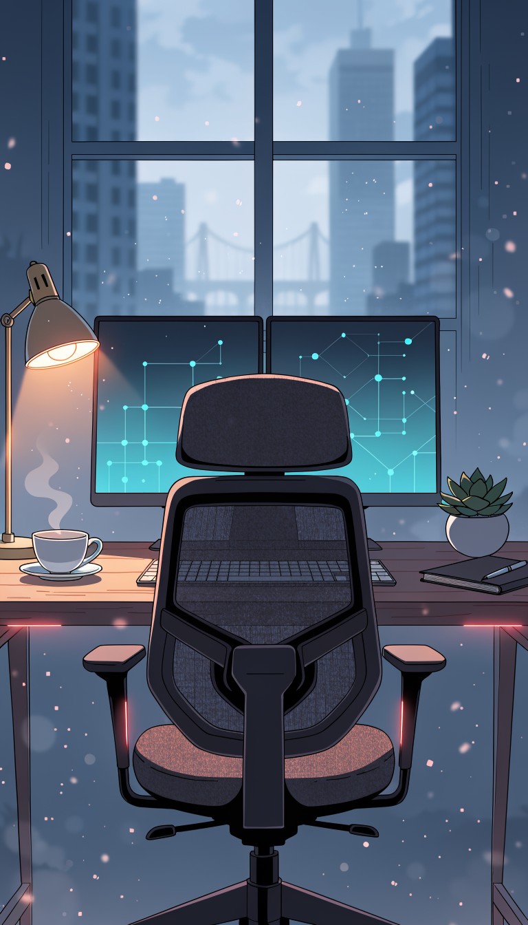 Lofi Computer Desk Free Lofi Desk Aesthetic Image - Anime, Manga, Workspace | Download at ...