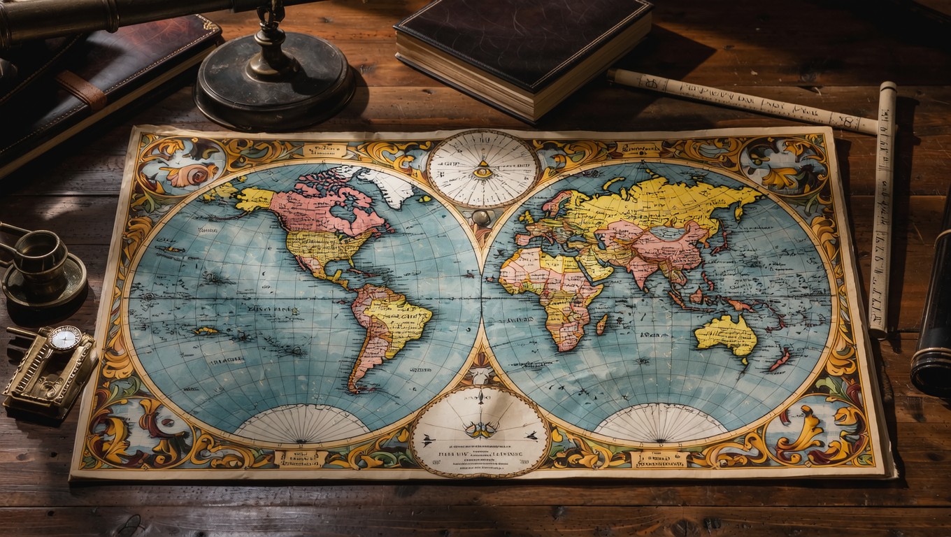 Free Antique World Map Image - Map, Antique, Vintage | Download at ...