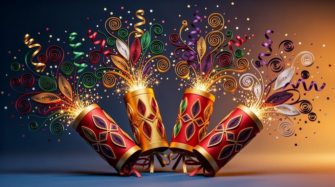 Free Quilled Cracker Explosion Image - Quilling, Papercraft ...