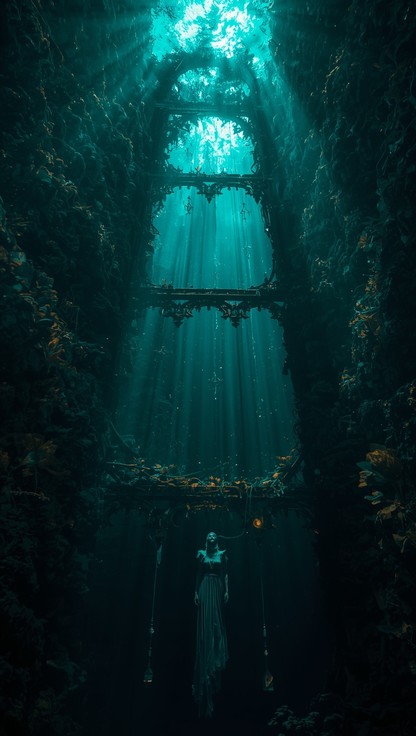 Ocean Decayed Corpse Free Sunken Cathedral Skeletons Image - Underwater, Cathedral, Skeleton ...