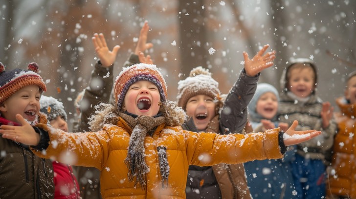 Free Joyful Snowy Day Image - Children, Snow, Joy | Download at StockCake