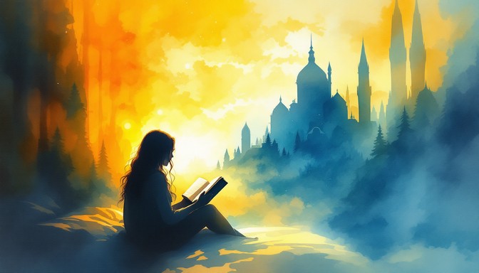 Free Reading in Color Image - Watercolor, Reading, Book | Download at ...