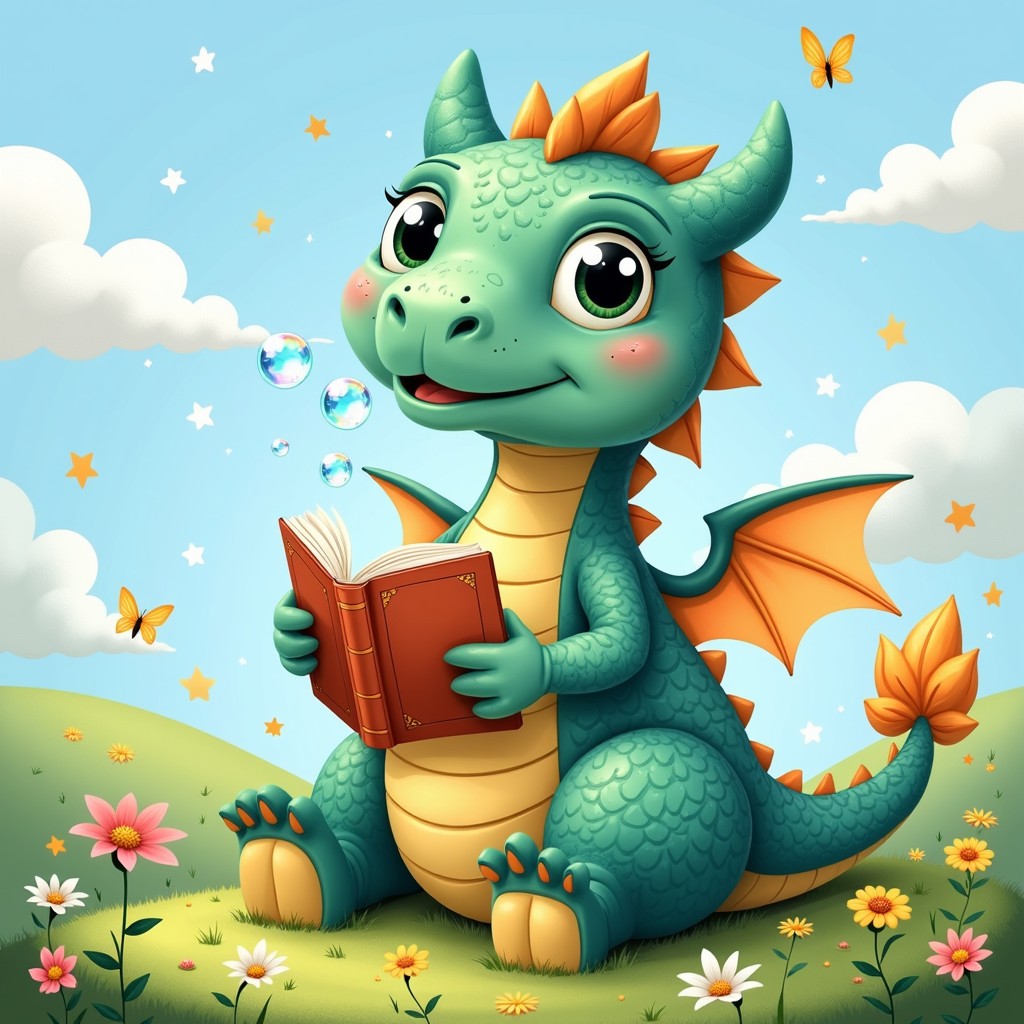 Free Magical Reading Dragon Image - Dragon, Magical, Reading | Download ...