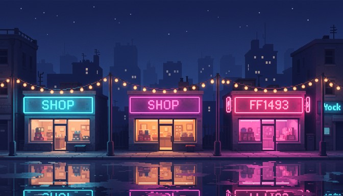 Free Neon Corner Shop Image - Neon, Cyberpunk, Anime | Download at ...