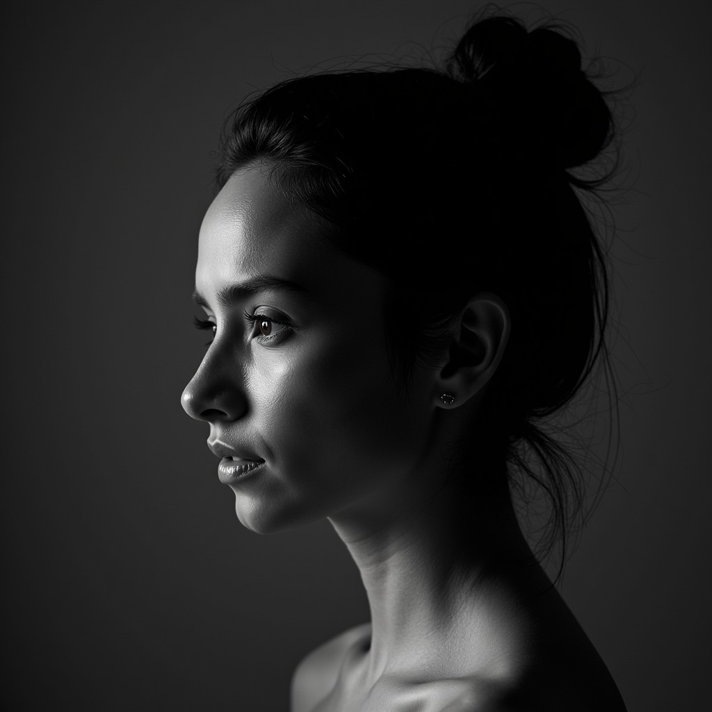 Subtle Profiles Free Elegant Shadow Profile Image - Monochrome, Profile, Portrait ...