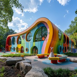 Free Colorful School Building Image - Colorful, Architecture, School ...