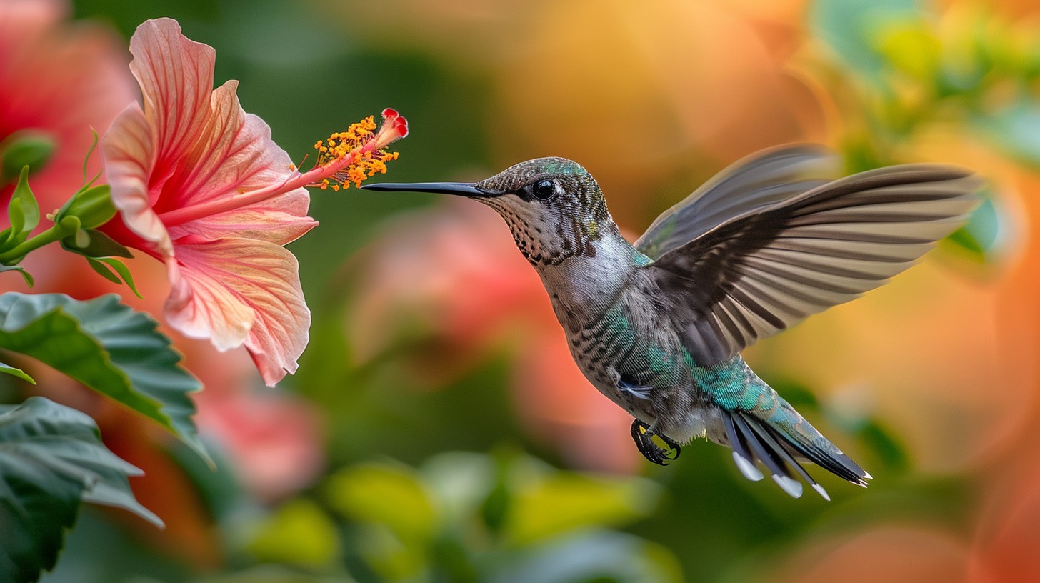 Free Hummingbird Mid-Flight Image - Hummingbird, Hibiscus, Nature ...