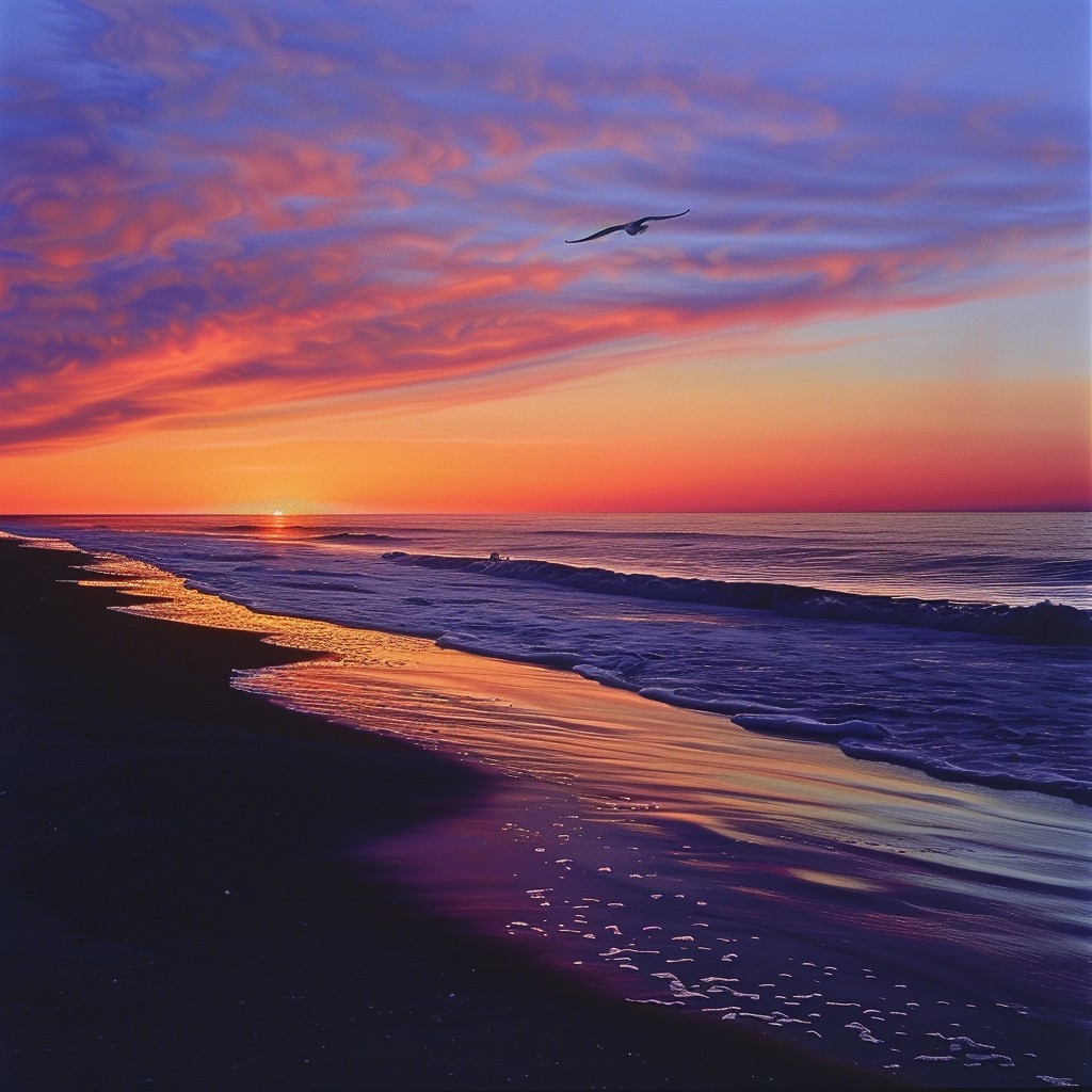 Free Sunset Beach Serenity Image - Sunset, Beach, Ocean | Download at ...