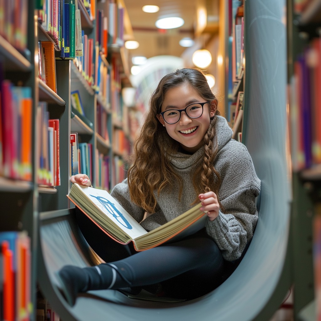 Library With Reading Free Reading in Library Image - Reading, Library, Hammock | Download at ...