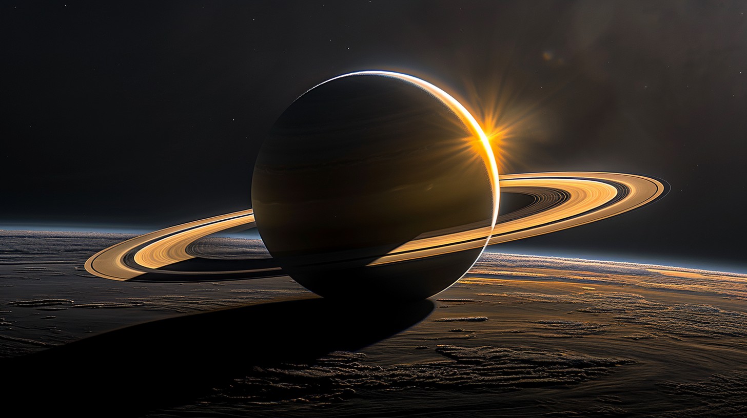 Free Saturn Eclipse View Image - Saturn, Eclipse, Space | Download at ...